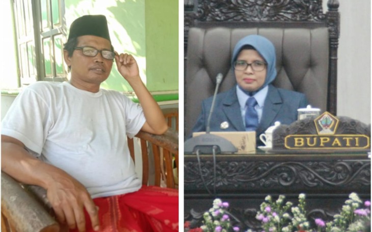 Ketua Ormas PPI Pimcab Kab. Blitar Mujianto (kiri) dan Bupati Blitar Rini Syarifah. (Foto : dok. Faisal NR / Klikwarta.com)