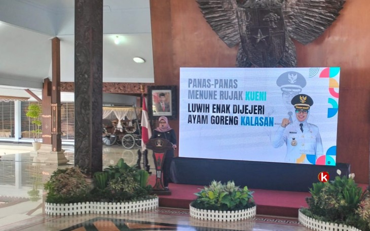 Bupati Blitar Rini Syarifah Sampaikan Sambutan di Acara Pemaparan Capaian Kinerja