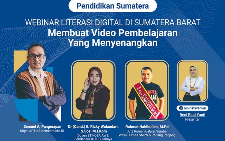 Webinar Literasi Digital di SMPN 5 Padang Panjang