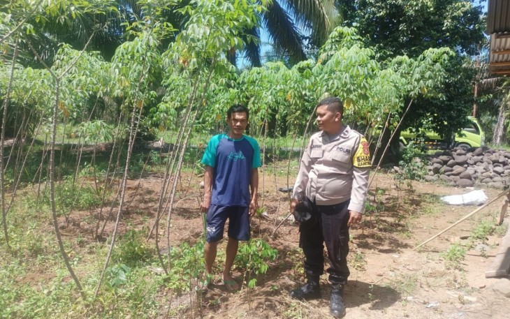 Sambang Warga Tanaman Pangan Lestari Bhabinkamtibmas Polsek Giri Mulya Turun Langsung ke Desa