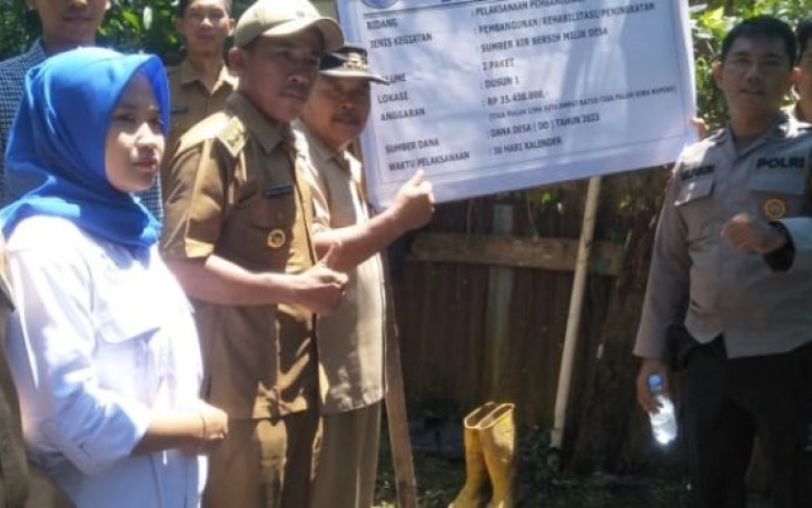 Wakili Kapolsek, Bhabinkamtibmas Hadiri Penetapan Titik Nol Pembangunan