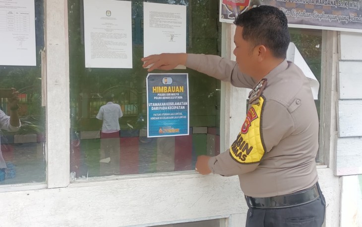 Bhabinkamtibmas Polsek Giri Mulya Gencar Imbau Masyarakat Tekan Angka Kecelakaan