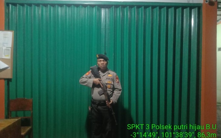 Personel Polsek Putri Hijau, Lakukan Pengamanan Objek Vital 