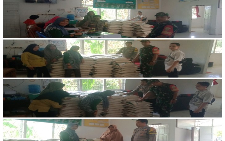 Polsek Muara Bangkahulu Amankan Pendistribusian Bantuan Kepada Masyarakat