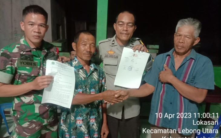 Bhabinkamtibmas Polsek Lebong Utara Mediasi Perselisihan Warga