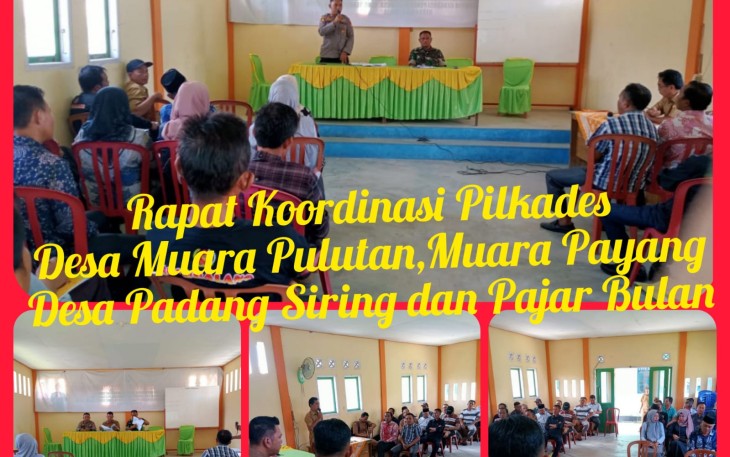 Polsek Seginim Hadiri Sosialisasi Pilkades Damai di Aula Kantor Camat Seginim