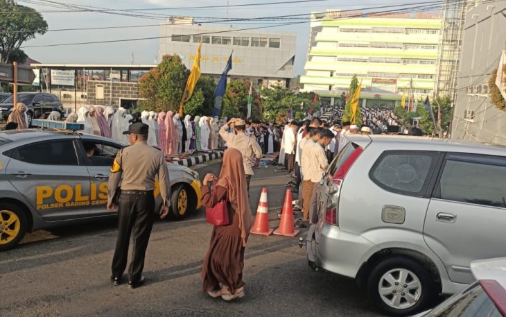 Berikan Kenyamanan Beribadah, Polda Bengkulu Gelar Pengamanan Salat Ied