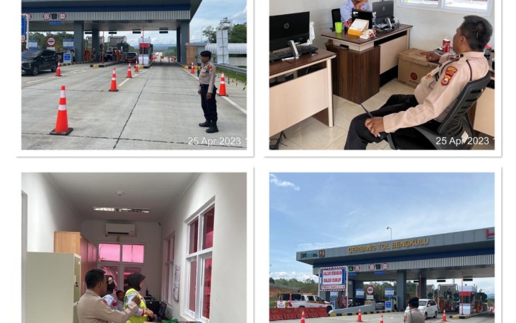 Patroli Pam Obvit Samapta Intensifkan Patroli ke Gerbang Tol Bengkulu-Taba Penanjung