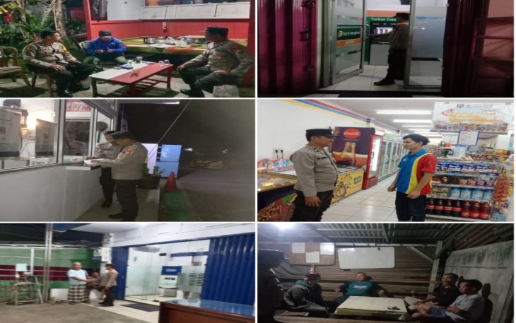 Ciptakan Kamtibmas Kondusif, Polsek Kampung Melayu Patroli Malam
