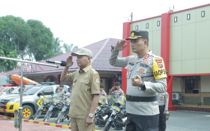 Bupati Asahan Pimpin Apel Gelar Pasukan Operasi Ketupat 2023  