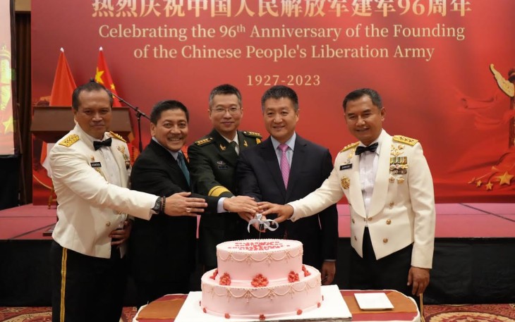Kasum TNI Letjen TNI  Bambang Ismawan S.E., M.M., pada saat menghadiri acara HUT ke-96 Tentara Pembebasan Rakyat Tiongkok.