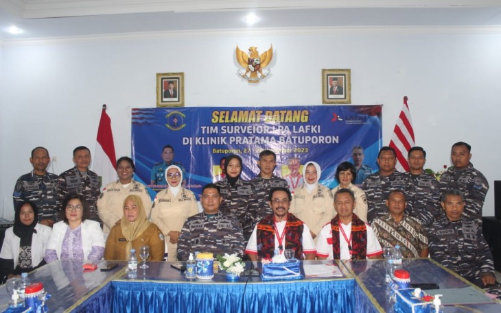Balai Pengobatan Lanal Batuporon Terima Kunjungan Tim Survey Akreditasi