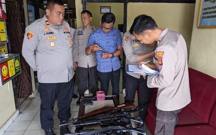 Polres Oku Timur saat Laksanakan Supervisi Tahap Satu di Kantor Polsek Belitang Tiga
