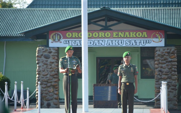 Kodim 1710/Mimika melaksanakan upacara peringatan Hari Bela Negara ke-75, Selasa (19/12/2023)