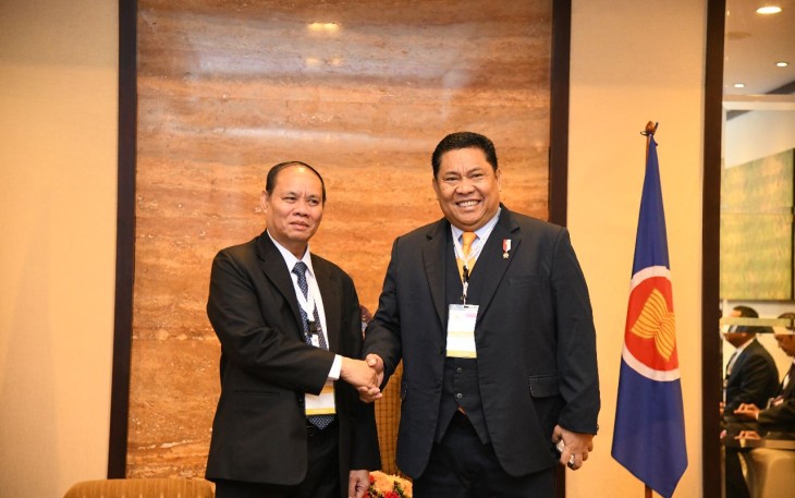 Pertemuan bilateral The 8TH Asean Ministerial Meeting On Drug Matters (AMMD) yang berlangsung di Viantiane, Jumat (11/8).