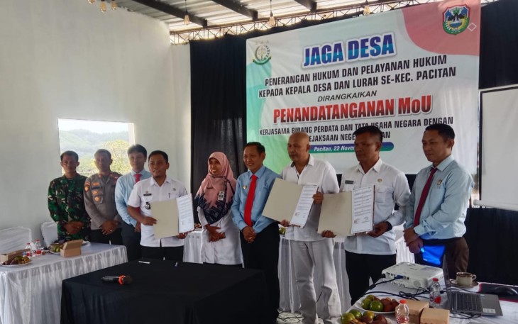 Danramil 0801/01 Pacitan Hadiri Sosialisasi Penerangan dan Pelayanan Hukum