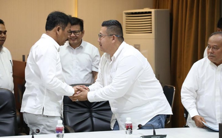 Apin usai bersilaturahmi dengan Kepala BP Batam, Muhammad Rudi, Senin (15/8/2023).