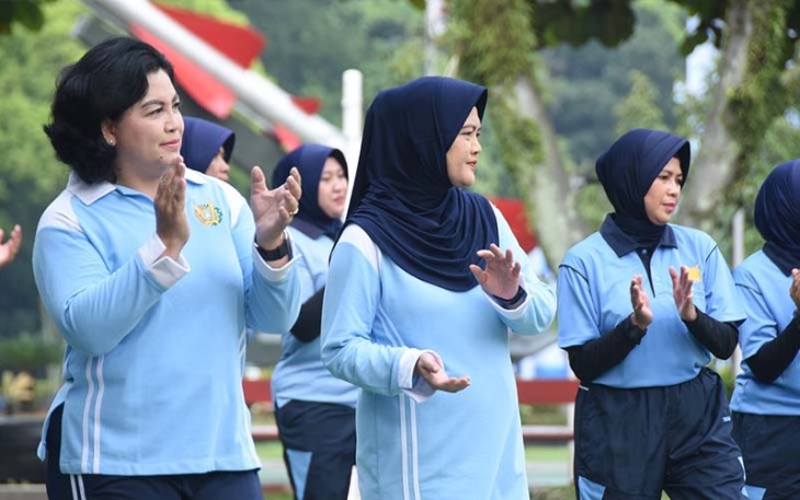 Ketua PIA AG Gab III Koharmatau saat Olah Raga Bersama 