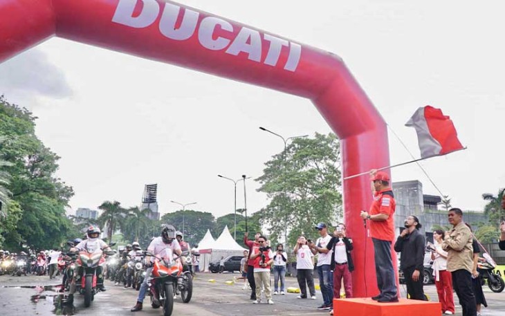 Bamsoet saat membuka kegiatan Ducati 'We Ride As One' di Jakarta, Sabtu (6/5/23).