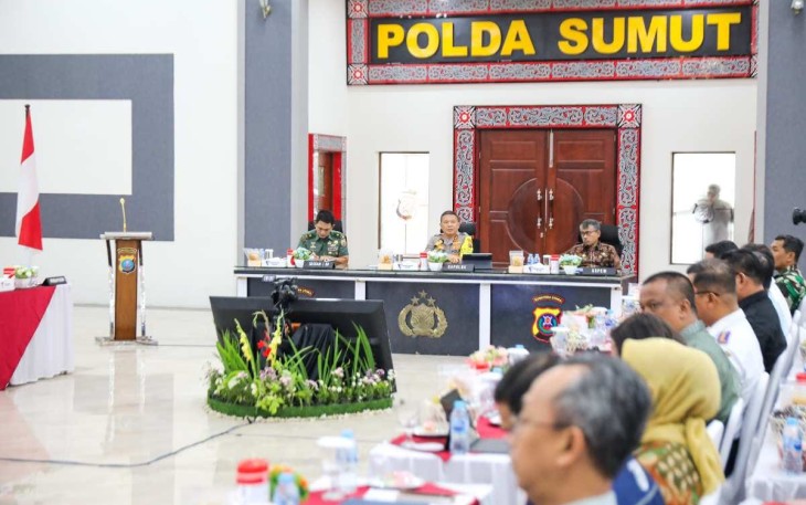 Kapolda Sumut Irjen Agung Setya Pimpin Rakor Pimpin Pengamanan Perayaan Natal 2023 dan Tahun Baru 2024