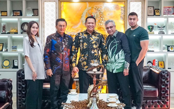 Bamsoet saat menerima pendiri PK Entertainment, di Jakarta, Rabu (8/11/23).