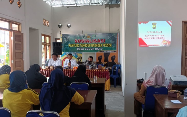 Sat Resnarkoba Polres Kepahiang saat Gelar Sosialisasi Kampung Tangguh Bebas Narkoba