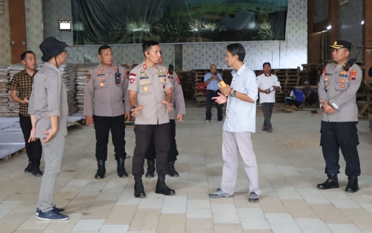 Kapolres Karanganyar Cek Keamanan Gudang Penyimpanan Logistik KPU