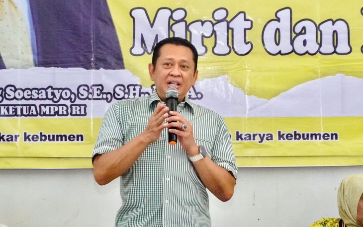 Ketua MPR RI Bambang Soesatyo dalam Sosialisasi Empat Pilar MPR RI di lima kecamatan di Kabupaten Kebumen, Sabtu (16/12/2023)