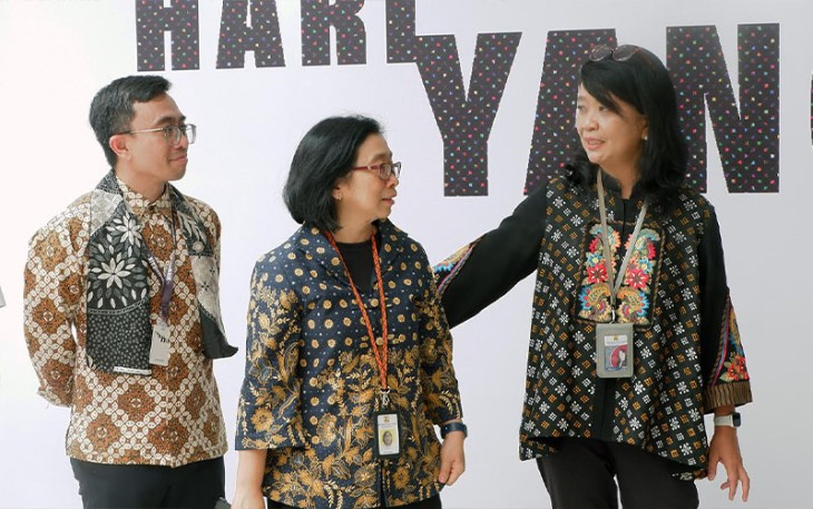 Dirjen Cipta Karya Diana Kusumastuti (Paling Kanan) Direktur Bina Teknik Permukiman dan Perumahan Dian Irawati (Tengah) dan Kepala Balai Kawasan Permukiman dan Perumahan Budianto Prasetio (Paling Kiri)