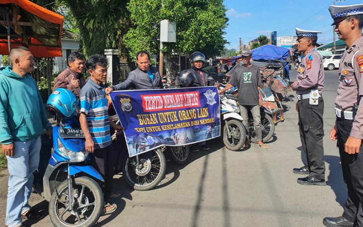 Polres Kepahiang saat Dialog bersama para pengendara