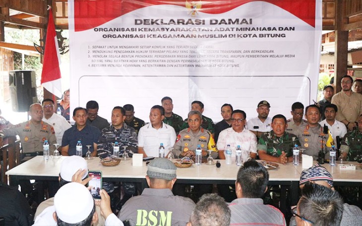 Suasana saat kegiatan deklarasi damai berlangsung