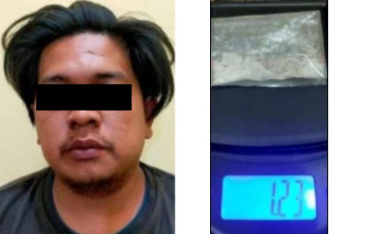 Tersangka dan barang bukti saat diamankan