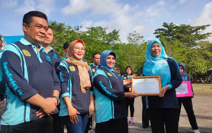 Jambore posyandu bagi kader posyandu se-Kota Tanjungpinang, di lapangan Terminal Bintan Center, Tanjungpinang Timur, Rabu (26/07/2023). 