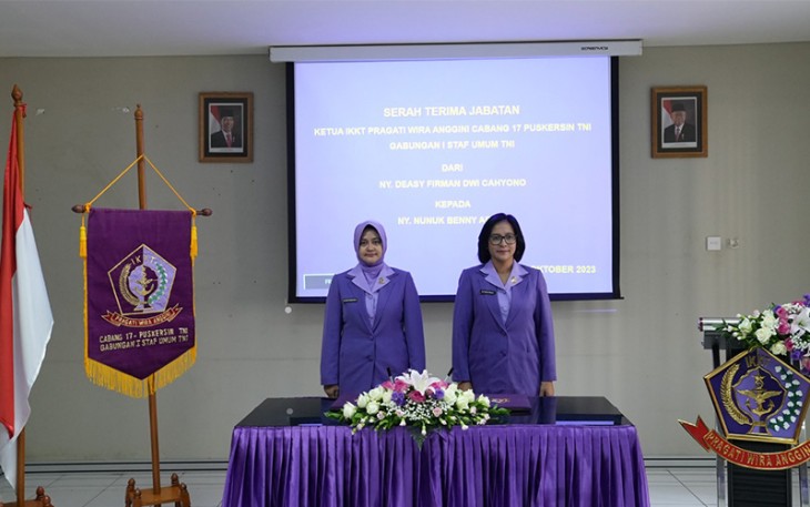 Sertijab Ketua IKKT PWA Cabang 17 Puskersin TNI