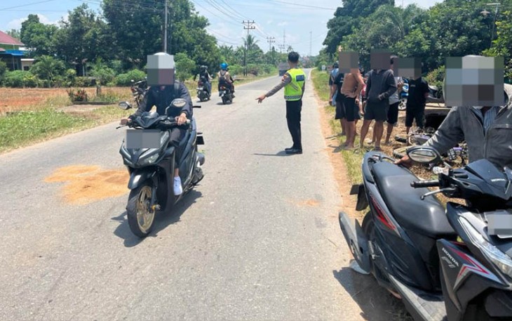 Polisi saat Olah TKP