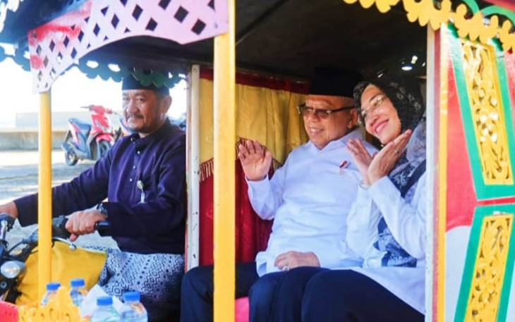 Wapres KH Ma'ruf Amin saat mengunjungi Wisata Religi di Pulau Penyengat
