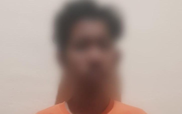 Salah satu pelaku saat diamankan