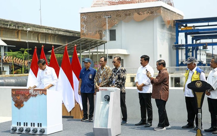 Stasiun Pompa Ancol Sentiong saat Diresmikan Presiden Jokowi
