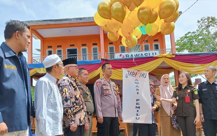 Bawaslu Kota Pagar Alam saat Gelar Apel Siaga Dalam Pemilu Serentak di Seluruh Indonesia   
