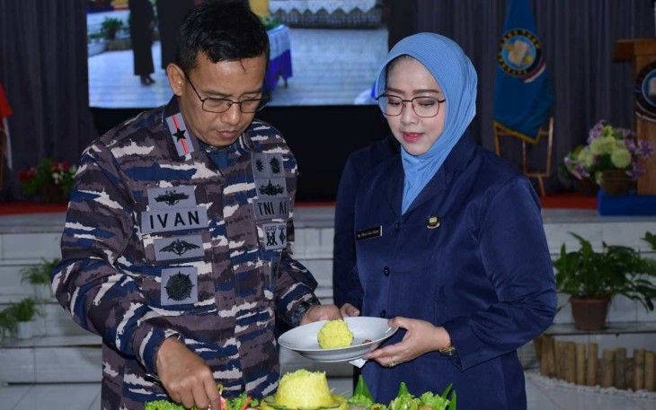 Danlantamal VI Makassar saat Hadiri Syukuran dalam rangka HUT Ke-77 Yayasan Hang Tuah