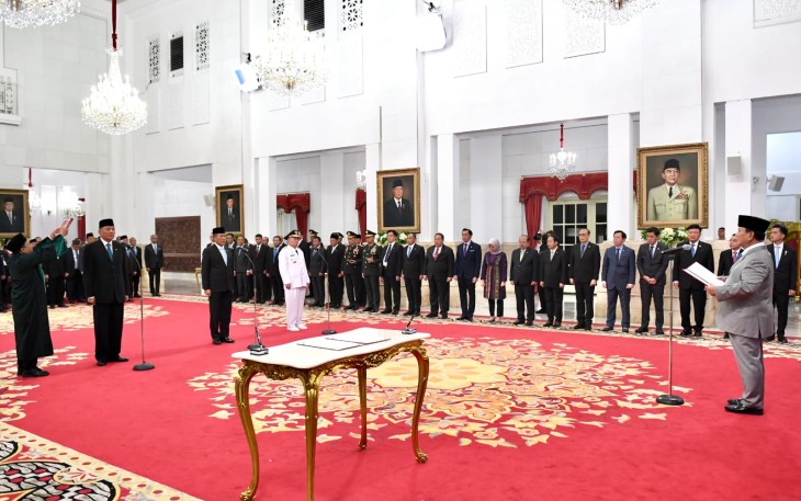 Prosesi Pengucapan Sumpah Pimpinan KPK, Pelantikan Ketua Wantannas serta Gubernur Kalsel