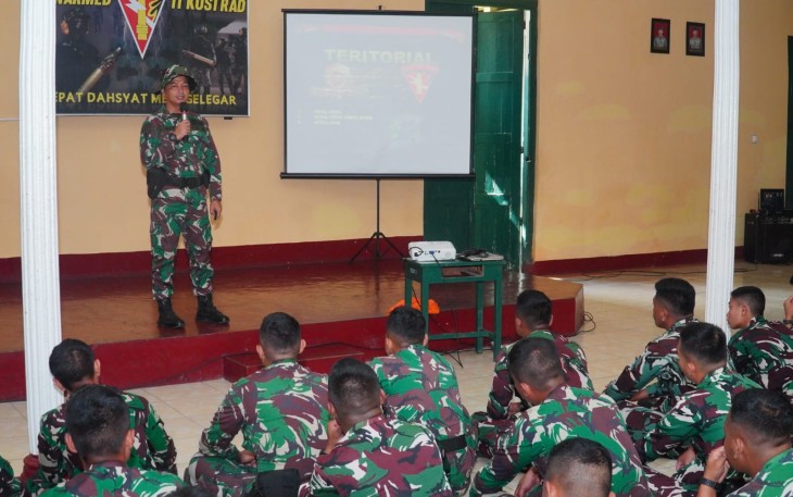 Yonarmed 11/GG/2/2 Kostrad Bekali Ilmu Teritorial Guna Mendukung Tugas Pokok TNI