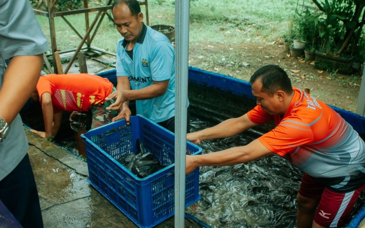 Satuan Pemeliharaan (Sathar) 64 Depo Pemeliharaan (Depohar 60) telah menunjukkan komitmennya dengan turut serta dalam kegiatan budidaya lele