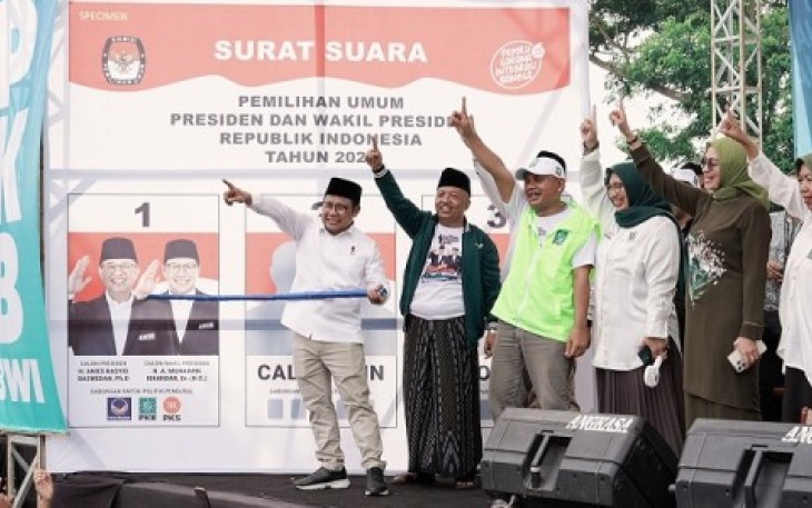 Cak Imin saat rapat akbar di Banyuwangi, Selasa (6/2)