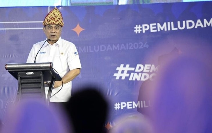 Menteri Budi Arie dalam Diskusi Demi Indonesia Cerdas Memilih di Kota Palembang, Sumatera Selatan, Senin (22/01/2024).