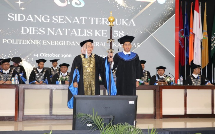 Suasana Sidang Senat Terbuka Dies Natalis ke-58 PEM Akamigas di gedung Grha Oktana Cepu