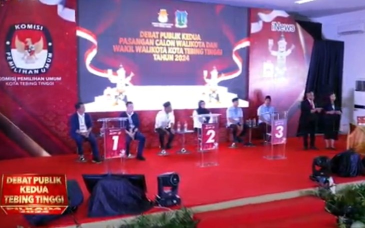 KPU Gelar Debat Publik Kedua Paslon Walikota dan Wakil Walikota Tebing Tinggi 