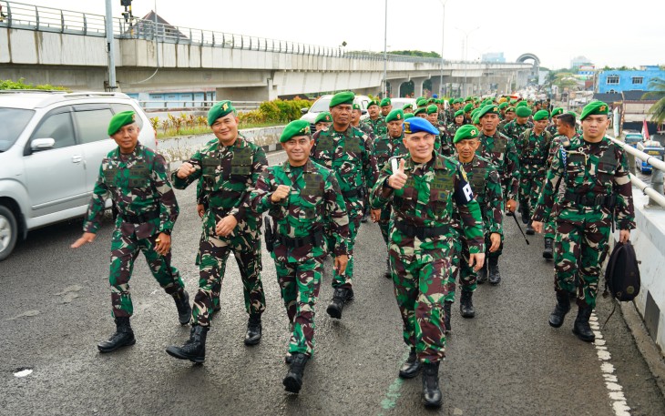 Pangdam II/Sriwijaya Ikuti Gerak Jalan Peleton Beranting YWPJ Etape Terakhir