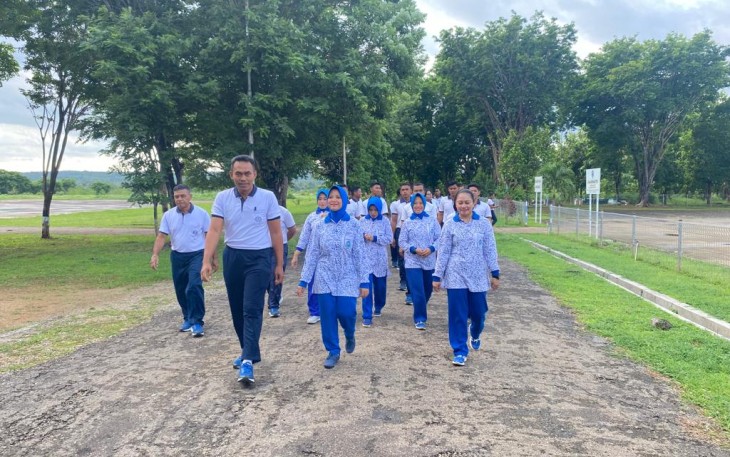 Lanudal Kupang Gelar Olahraga Bersama Gembira