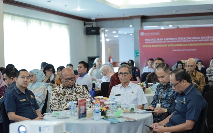 Sekretaris Daerah (Sekda) S.A Supriono menyebut pertumbuhan ekonomi di Sumatera Selatan pada Triwulan III tahun 2023 tumbuh 5,08 persen (yoy) dan telah melampaui target. Hal ini diungkapkan saat Peluncuran Laporan Perekonomian Indonesia (LPI) tahun 2023 di Kantor Bank Indonesia Perwakilan Sumsel, Palembang, Sumatera Selatan, Rabu (31/01/2024)